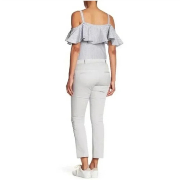 Veronica Beard Gray Pants Carson Moto Size 6 Straight Leg Made in USA - Picture 4 of 11